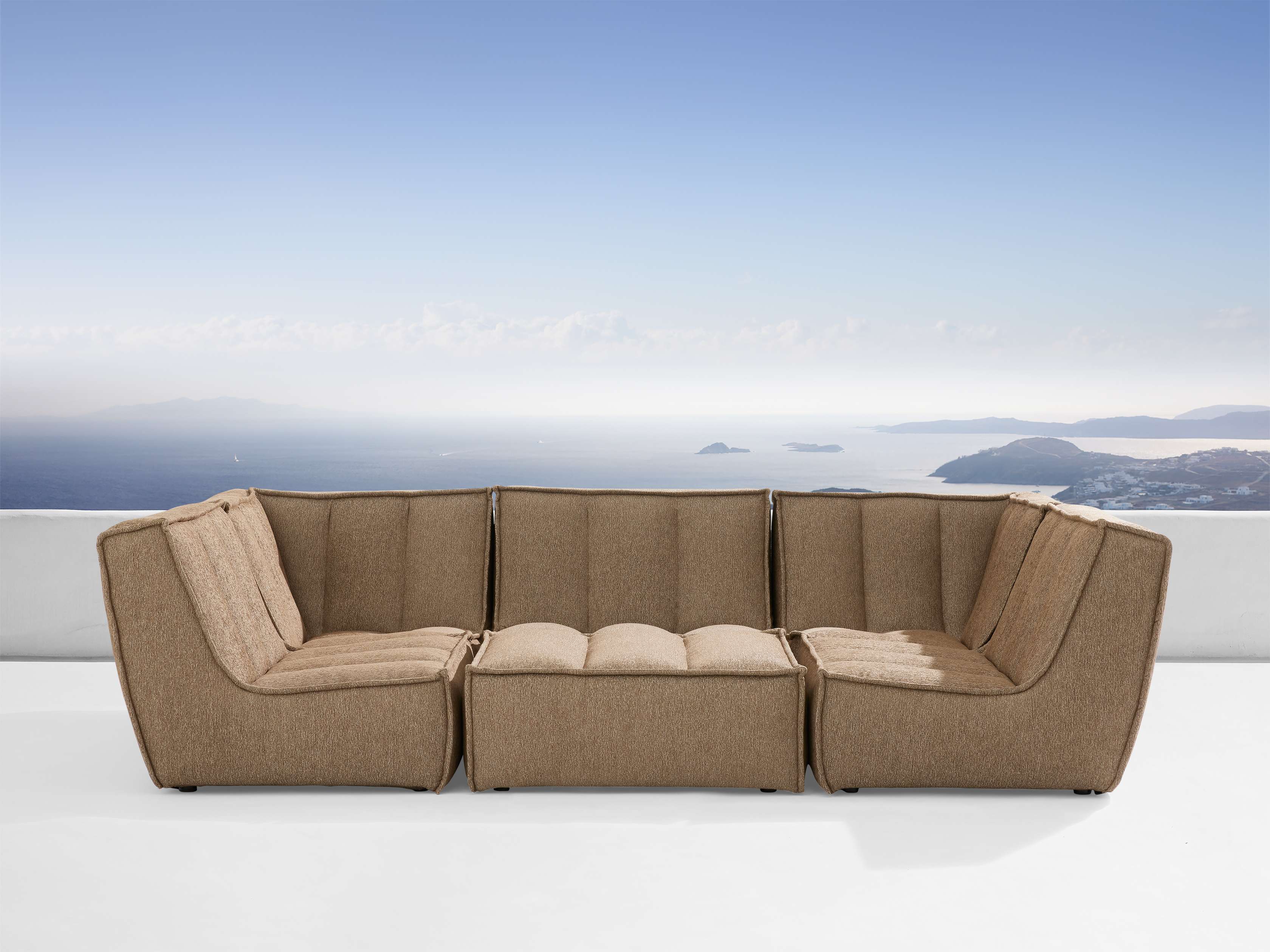Porto Outdoor Six-Piece Pit Sectional