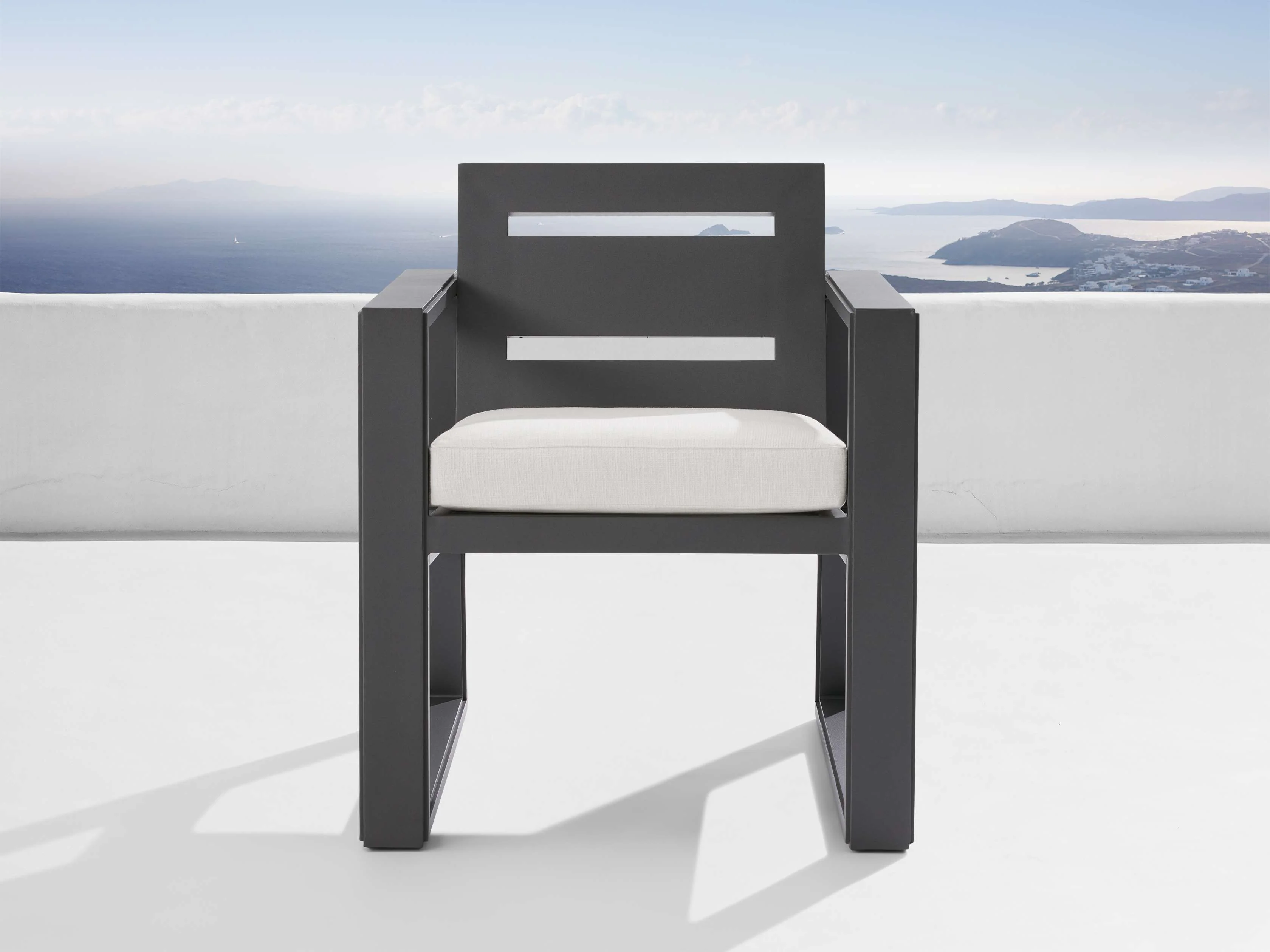 Canyon Outdoor Aluminum Dining Arm Chair