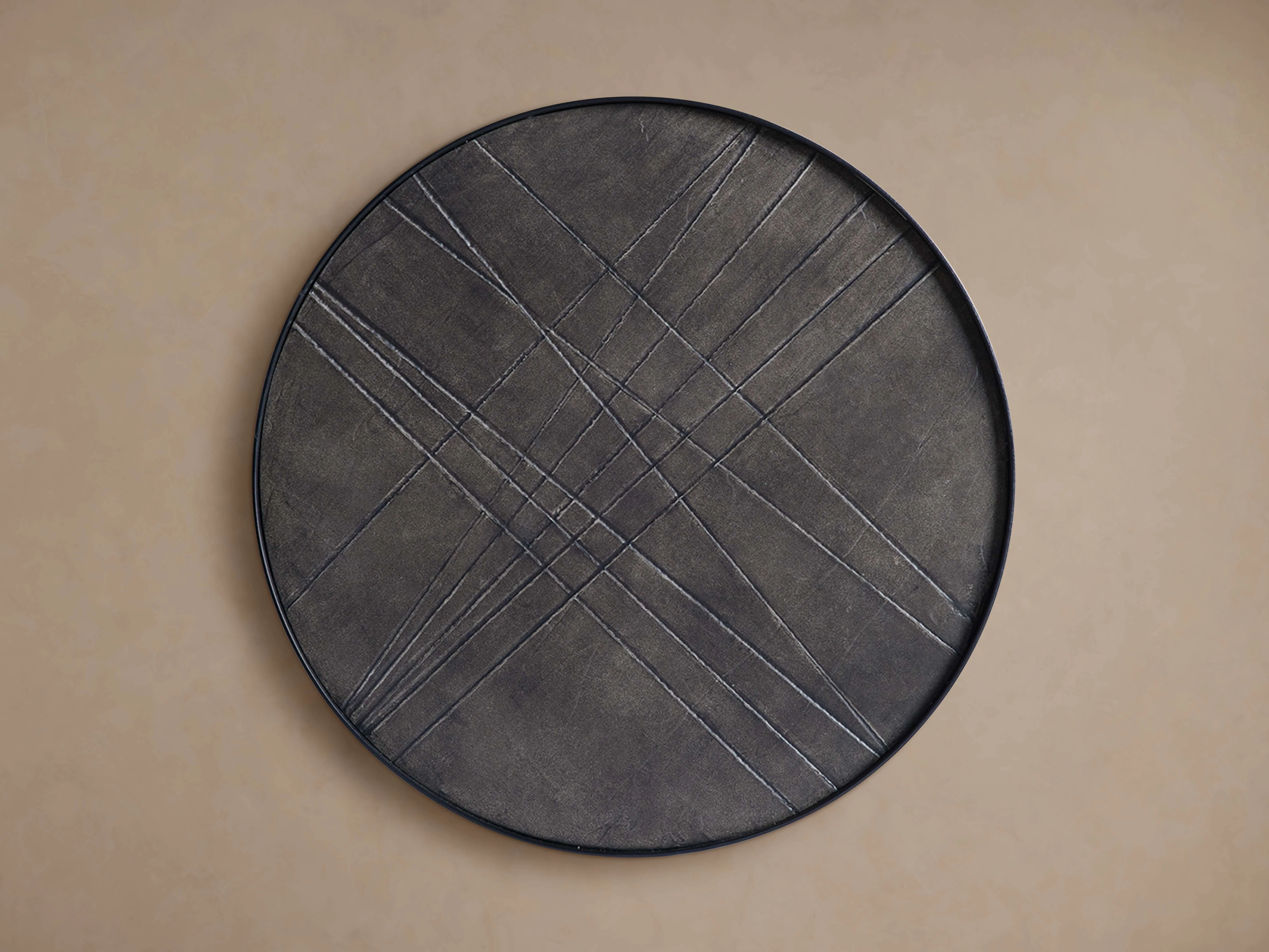 Charcoal Criss Cross Panel