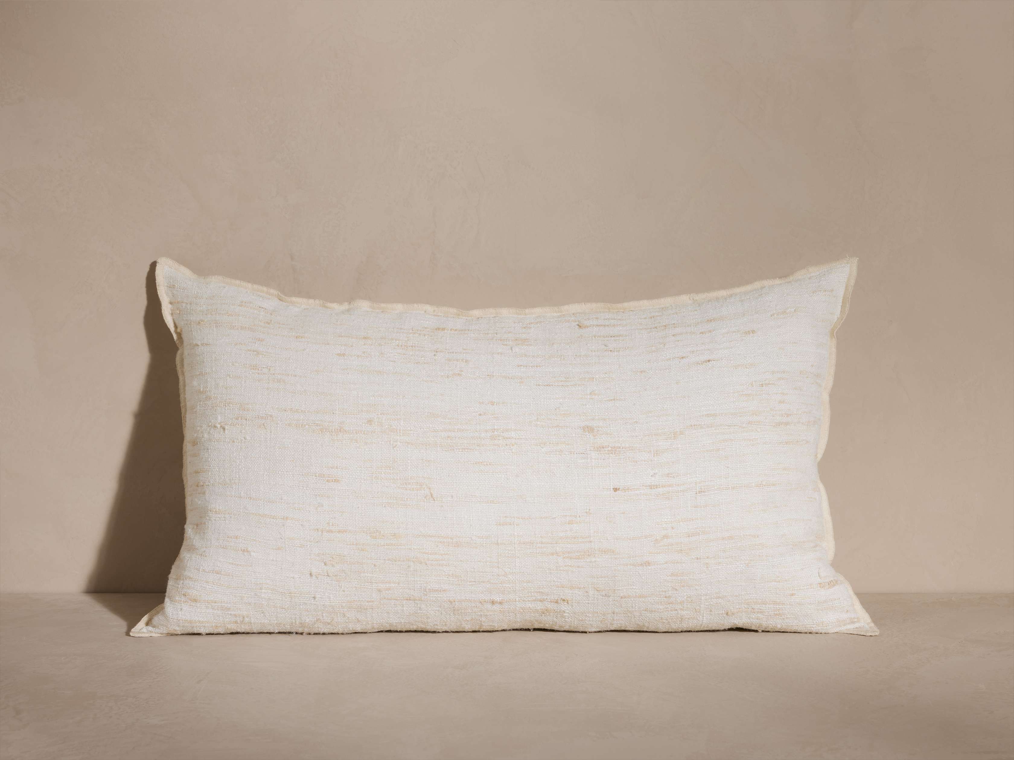 Raw Silk Lumbar Pillow Cover