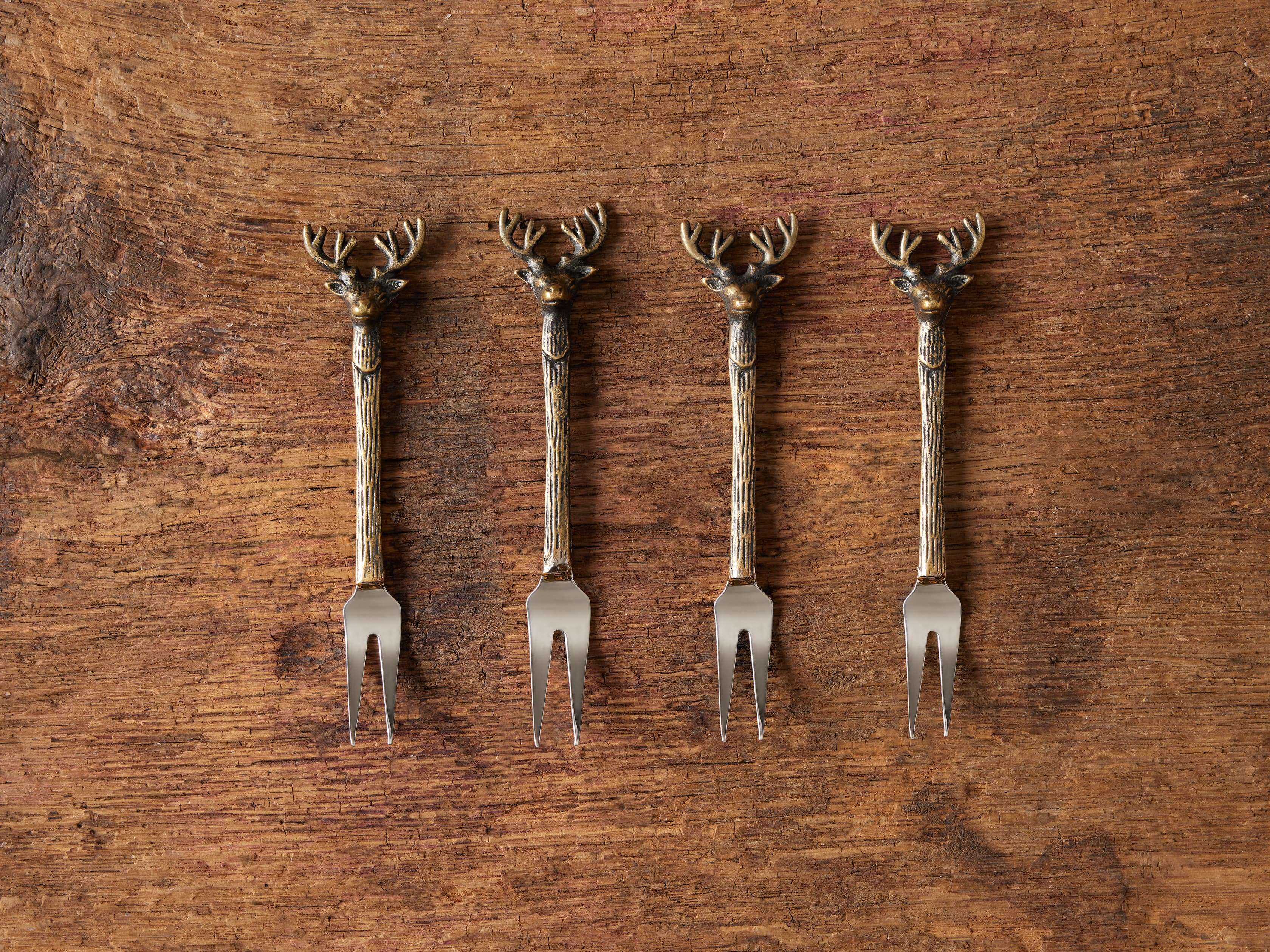 Stag Appetizer Forks (Set of 4)