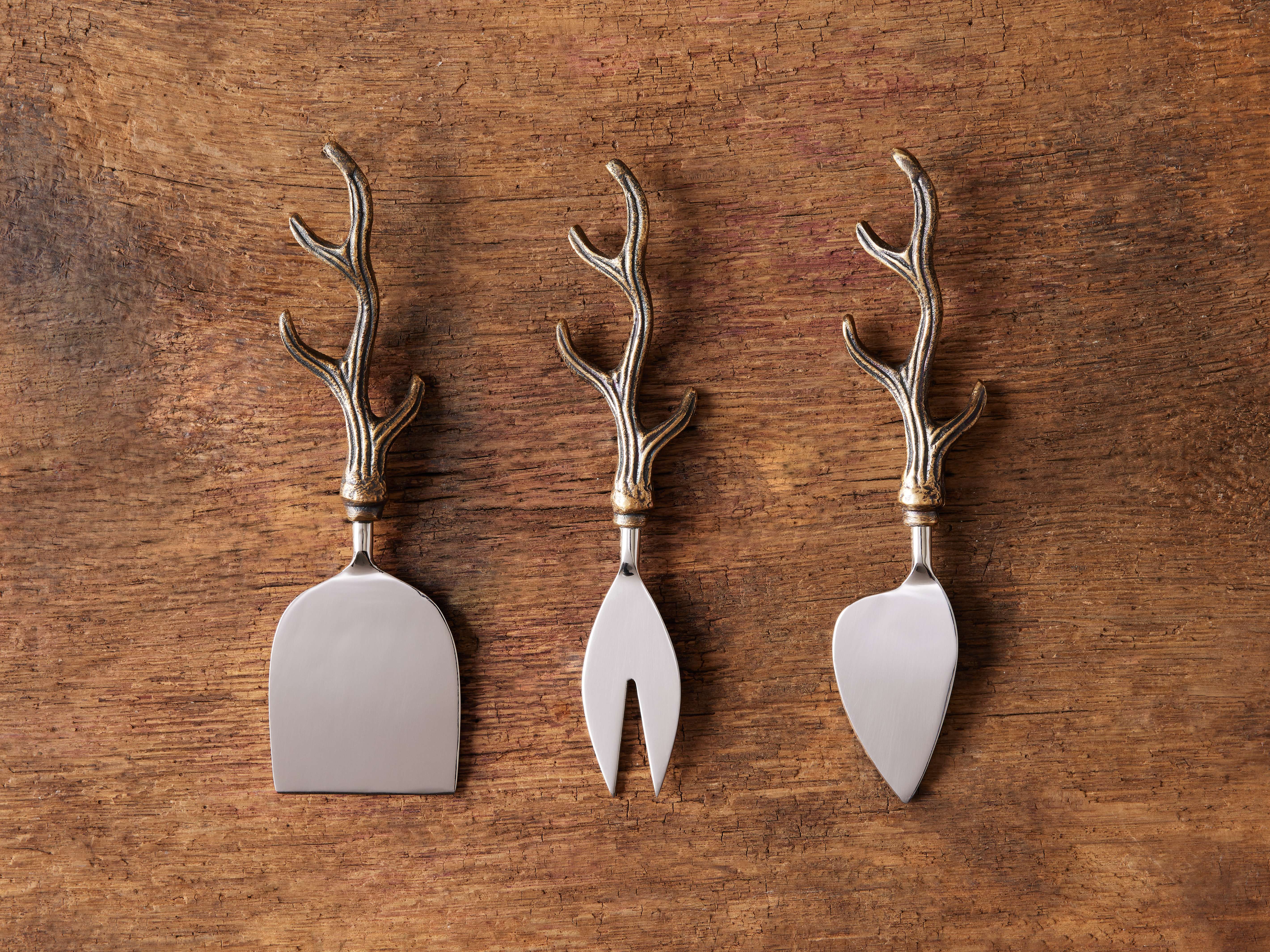 Antler Cheese Knives (Set of 3)