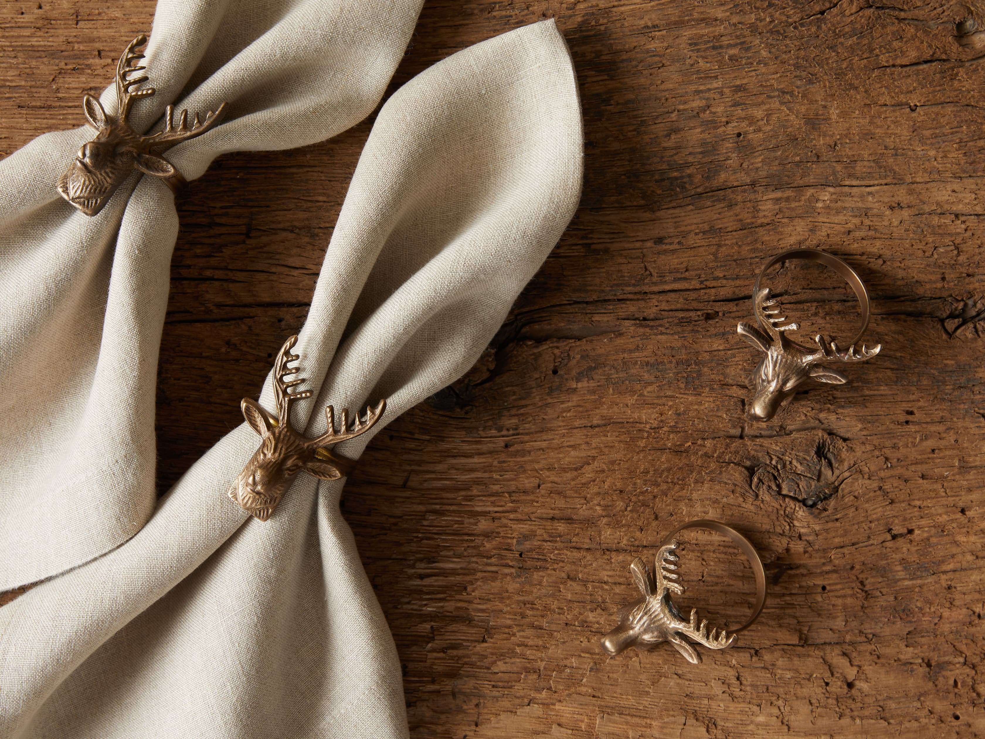 Stag Napkin Rings (Set of 4)