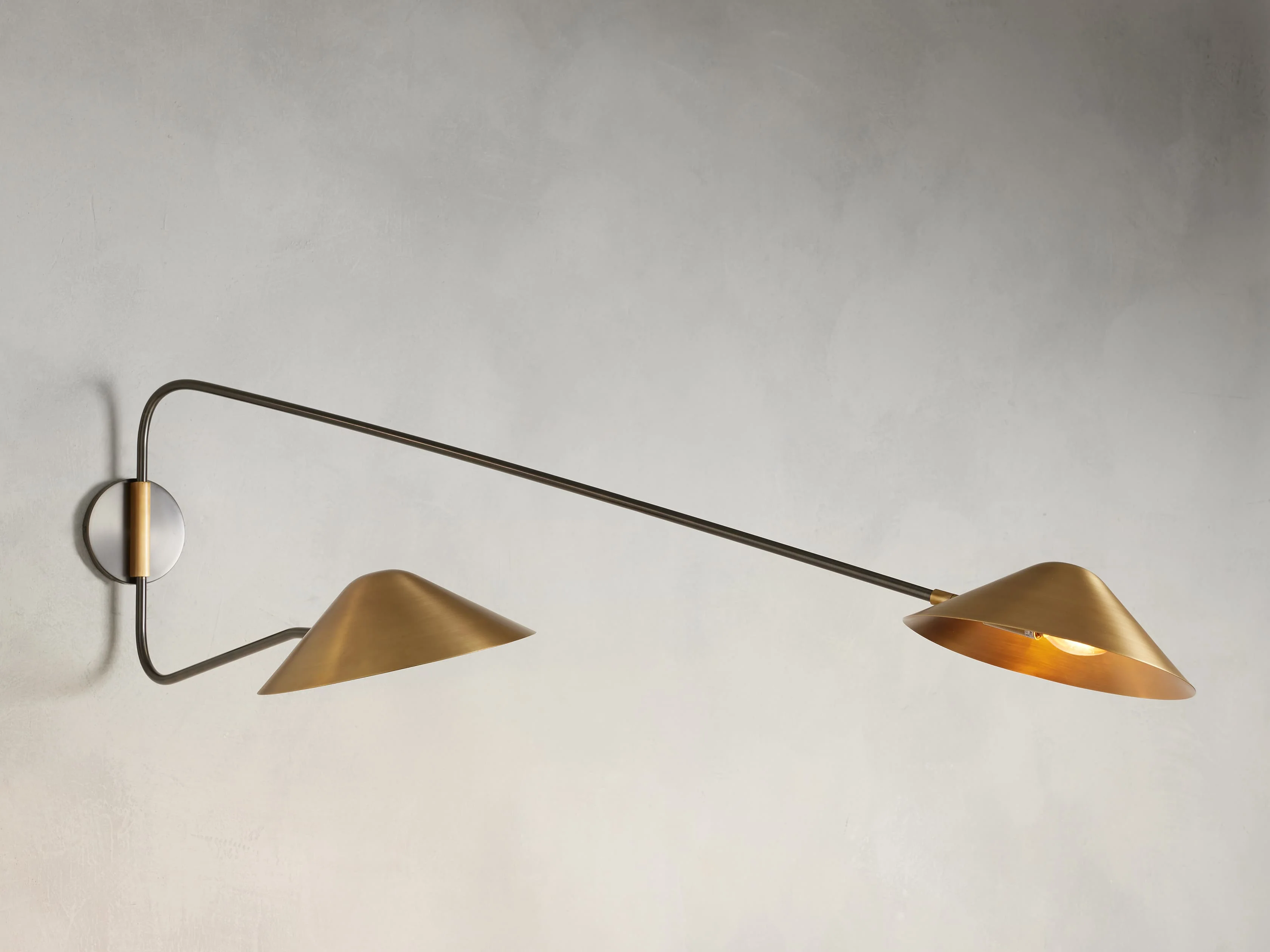 Simms Long Arm Double Sconce