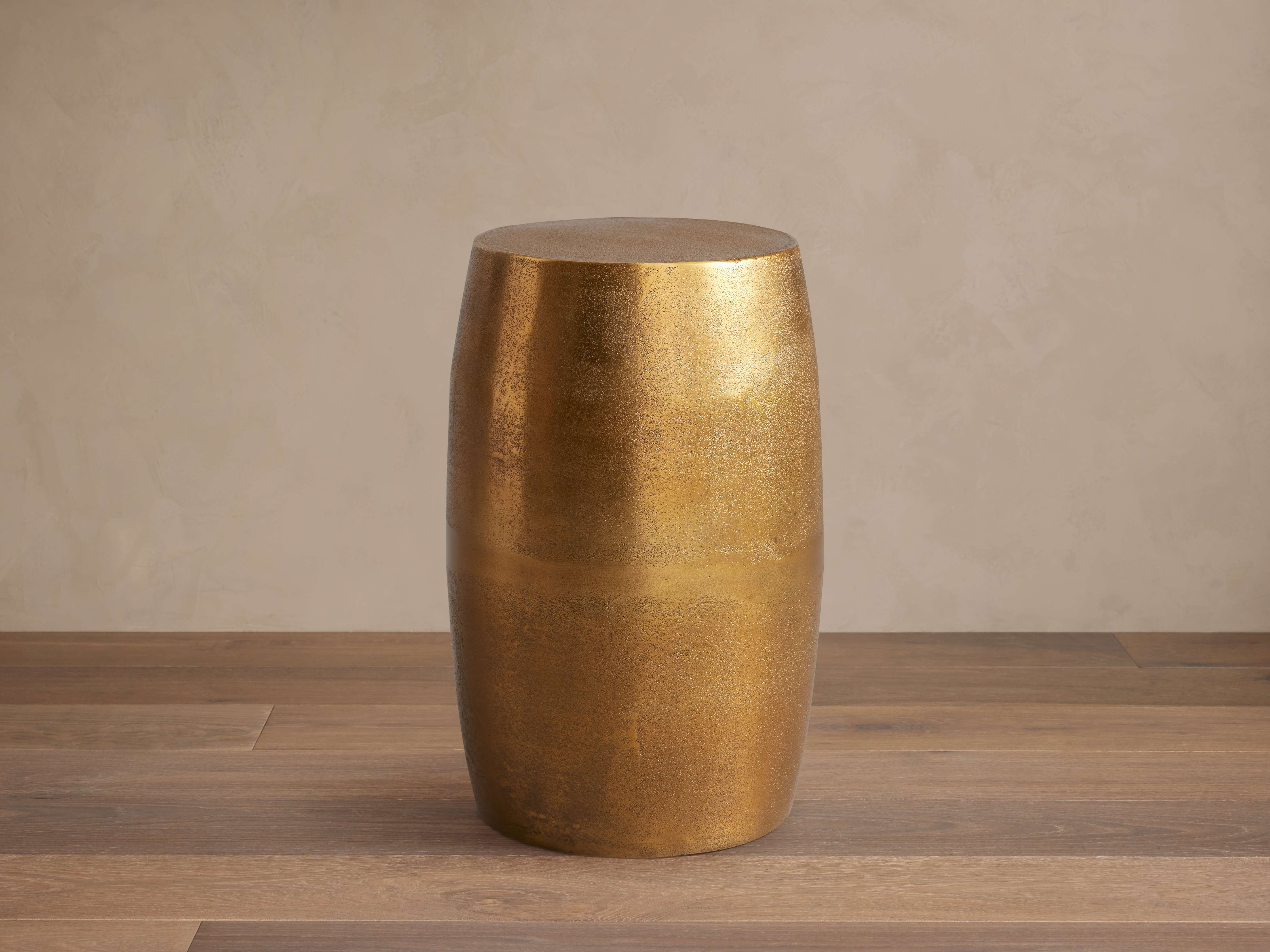 Hammered Drum End Table