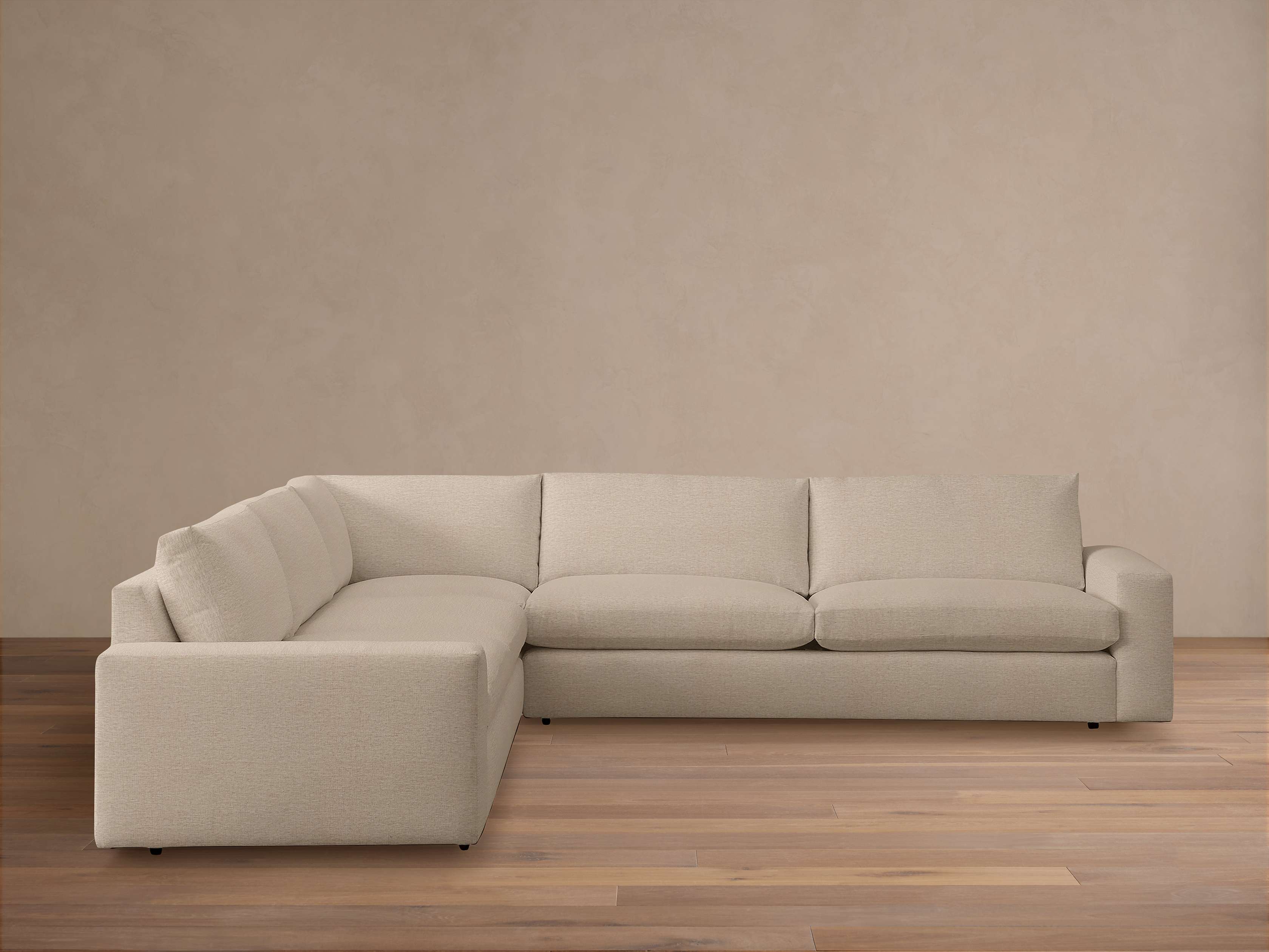 Kipton Wide Arm Three-Piece Corner Sectional