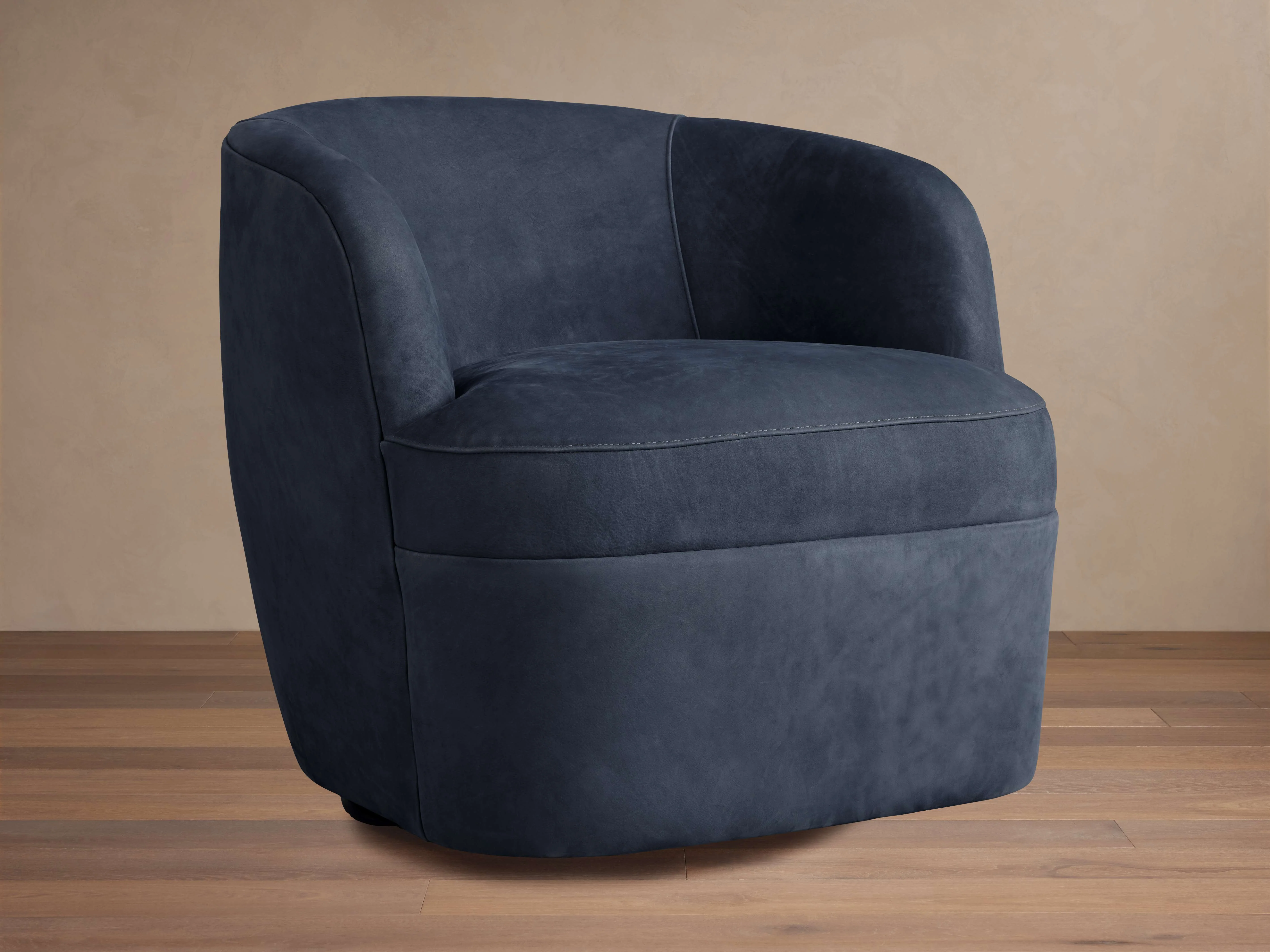Mercer Nubuck Leather Swivel Chair