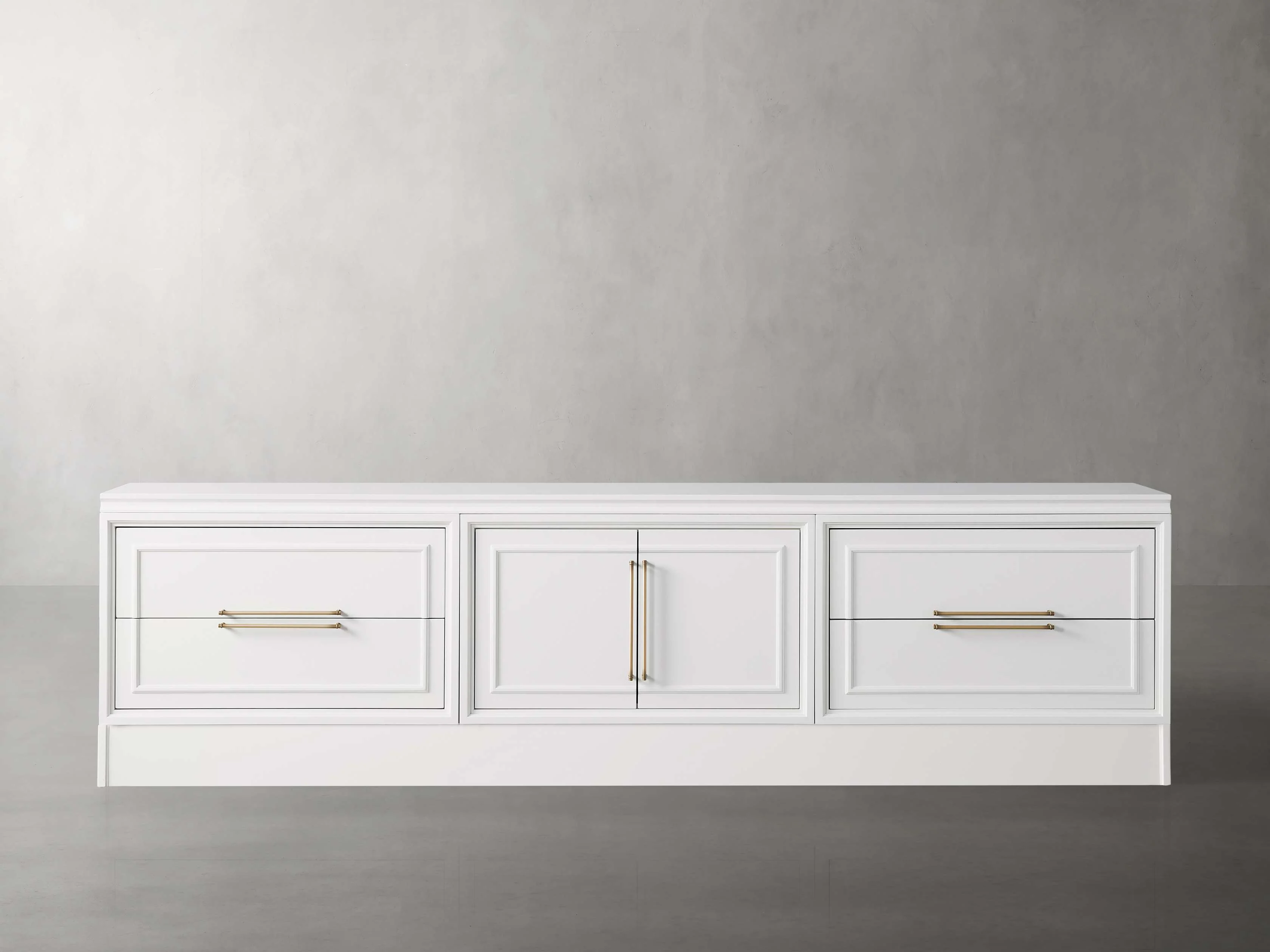 Rowan Modular Wood Door Plinth Media Console