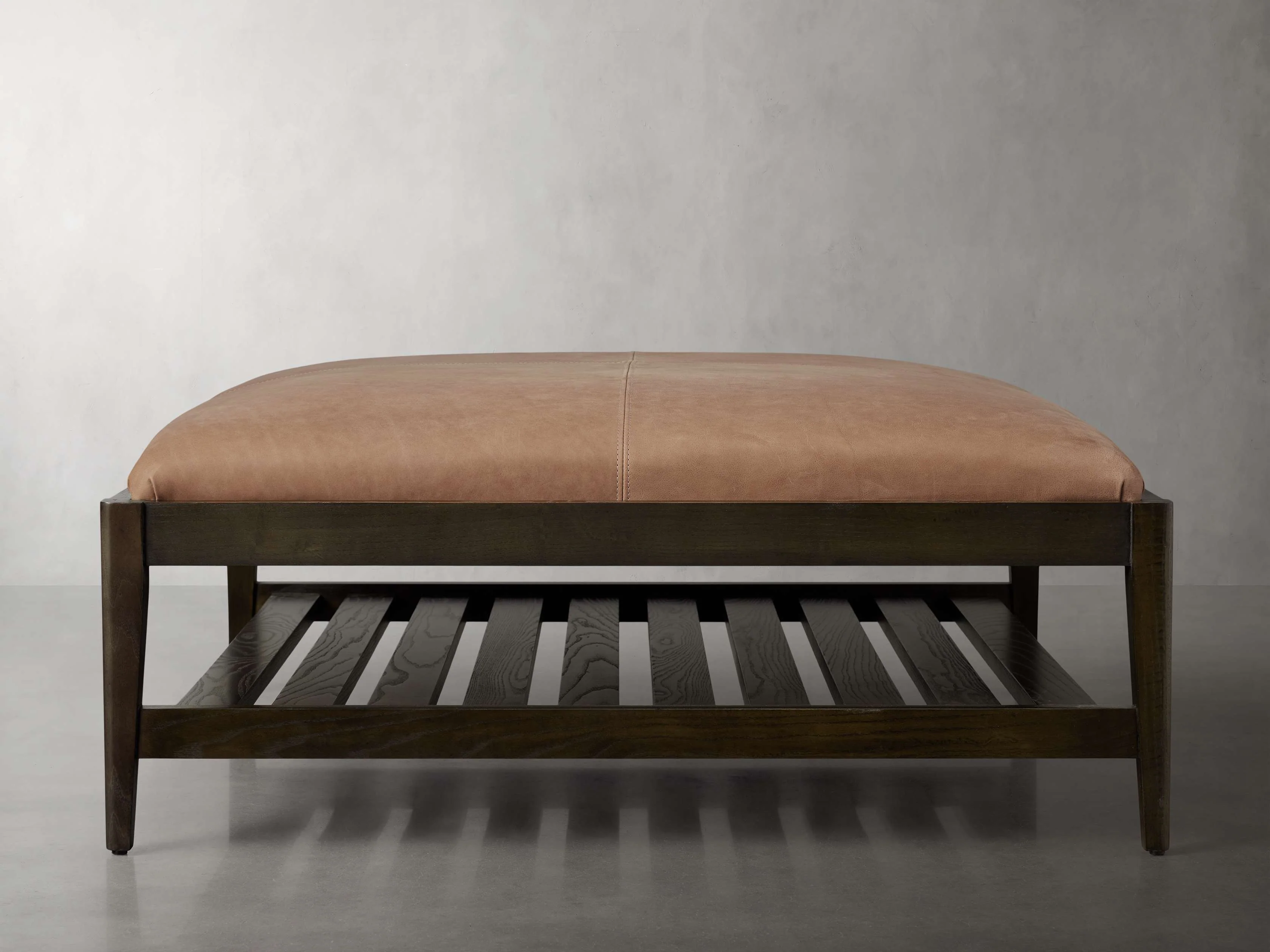 Kent Leather Ottoman