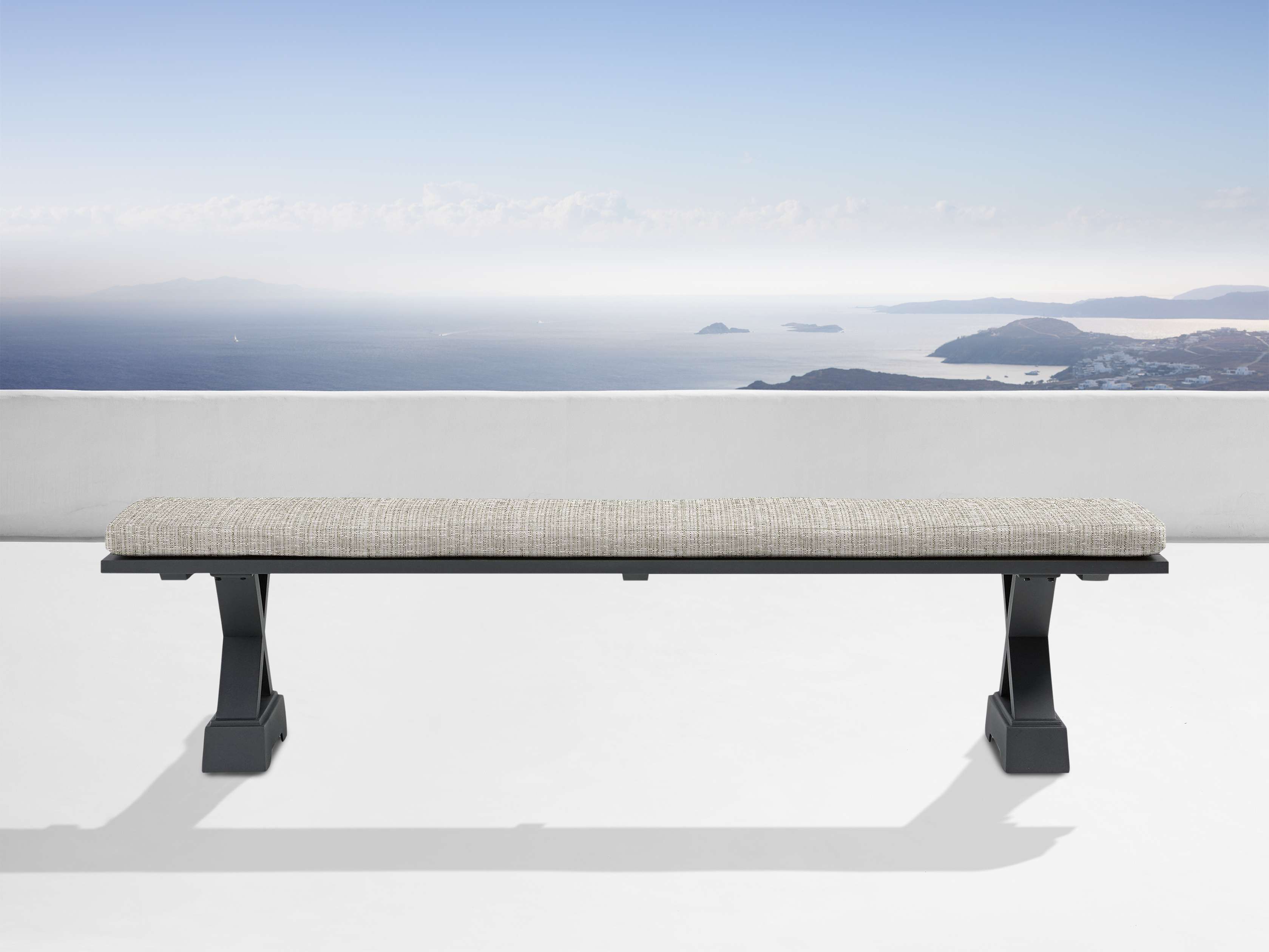 Montego Outdoor Collection 65" Dining Bench Replacement Cushion in Priano Laurel