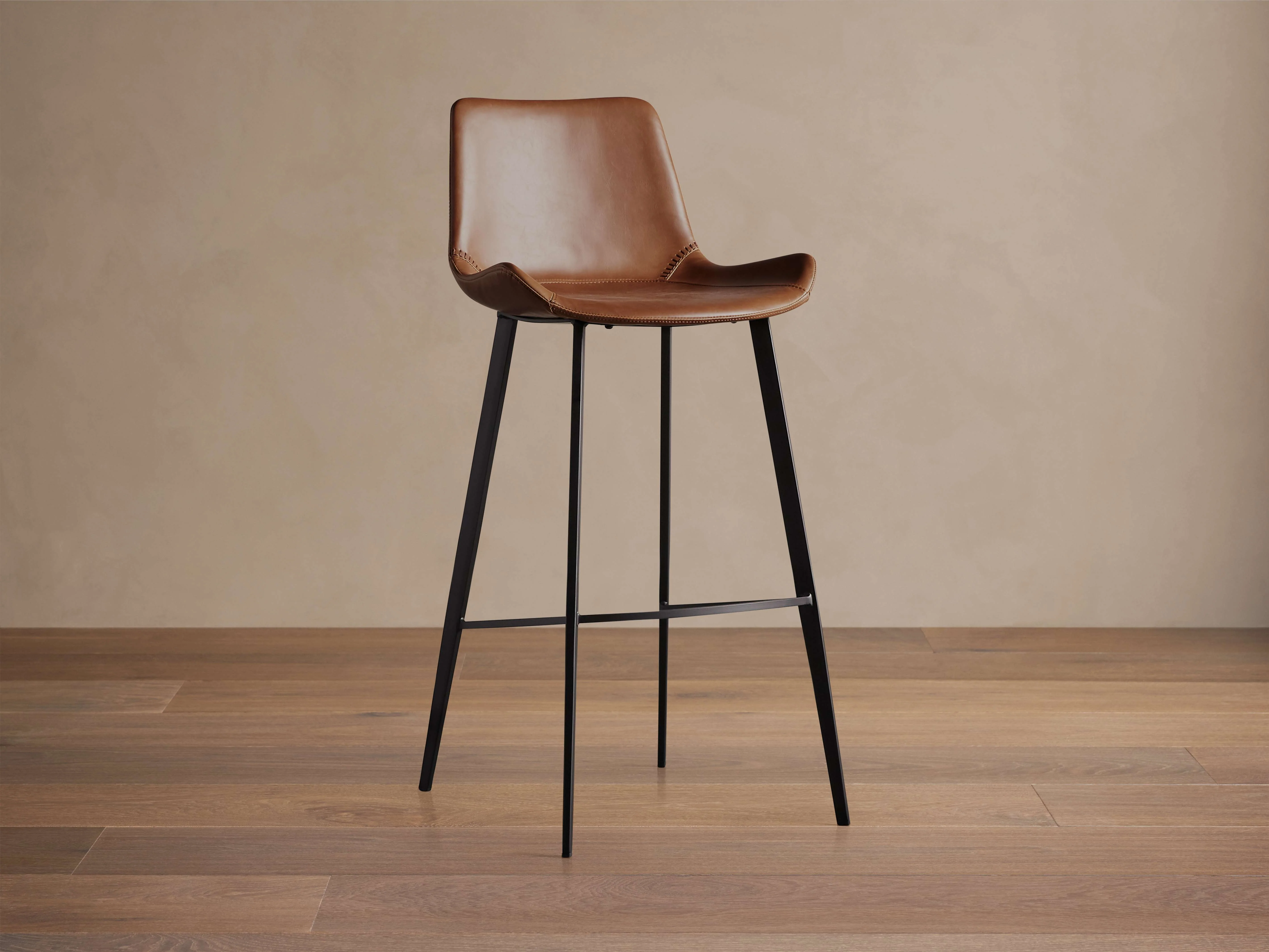 Gage Faux Leather Stool