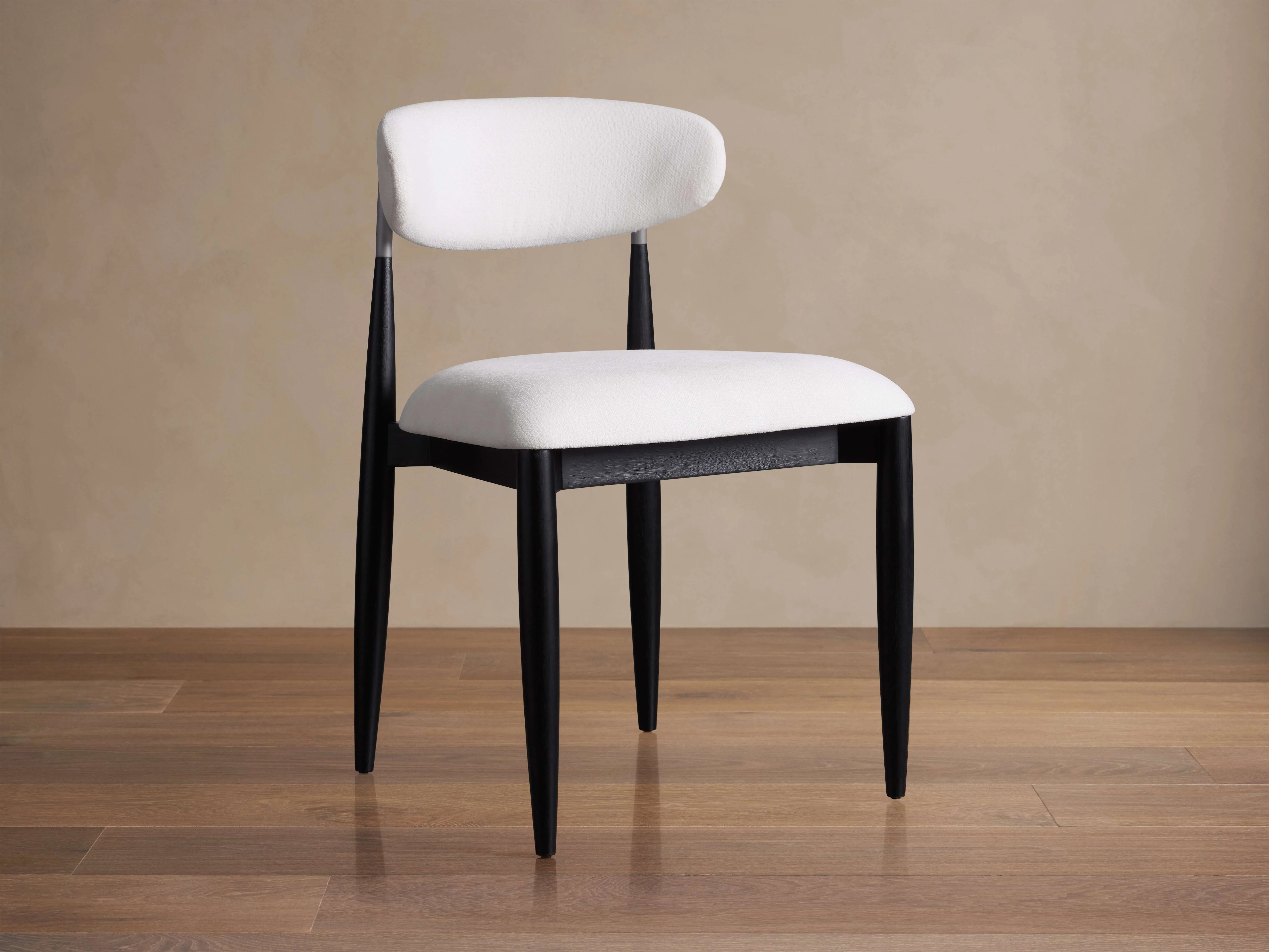 Jagger Dining Side Chair in Black with Antique Pewter