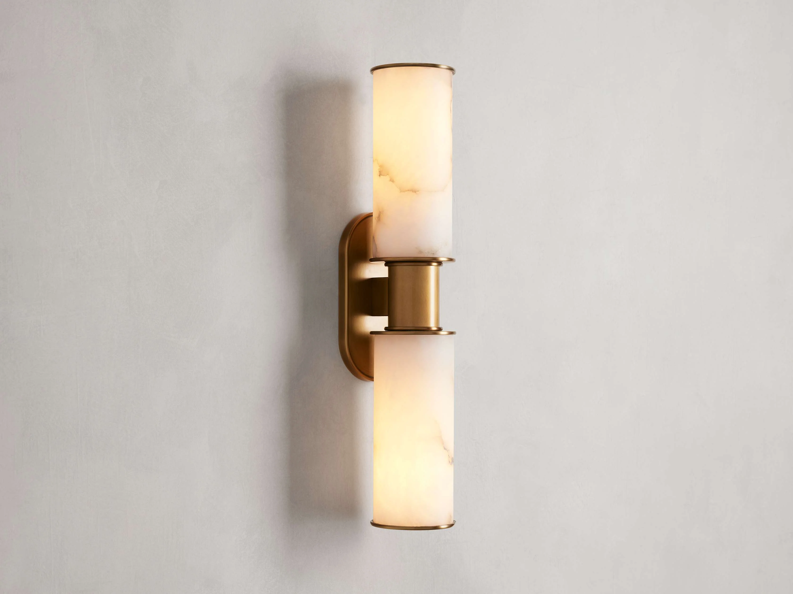 Harlin Double Sconce in Alabaster